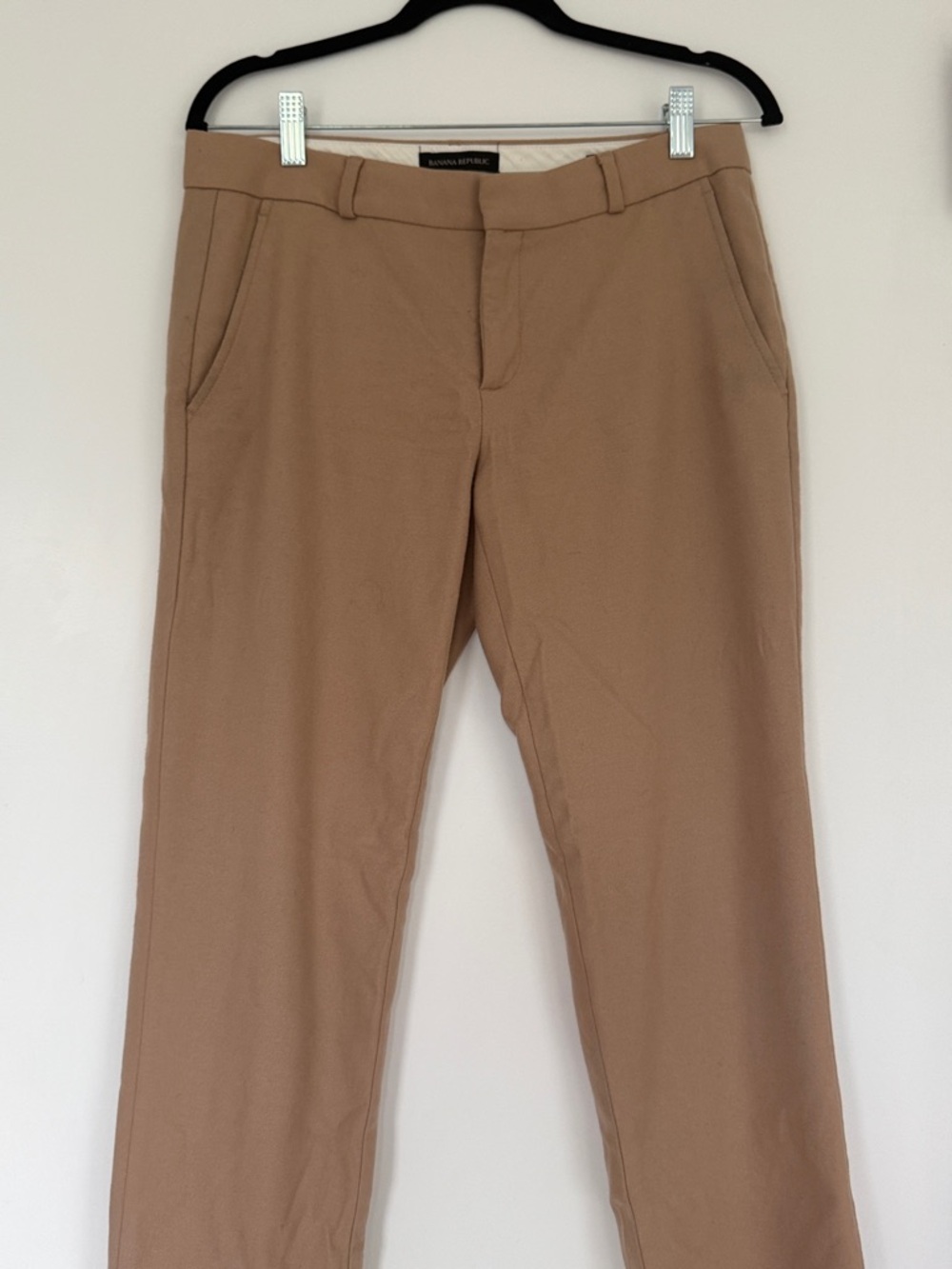 Banana Republic Camel Straight Leg Wool Trousers